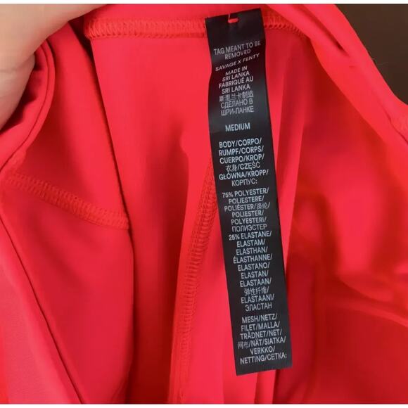 Savage X Fenty Leggings -High-Waist Active Leggings – Bright Coral (M, NWT) - Picture 4 of 5